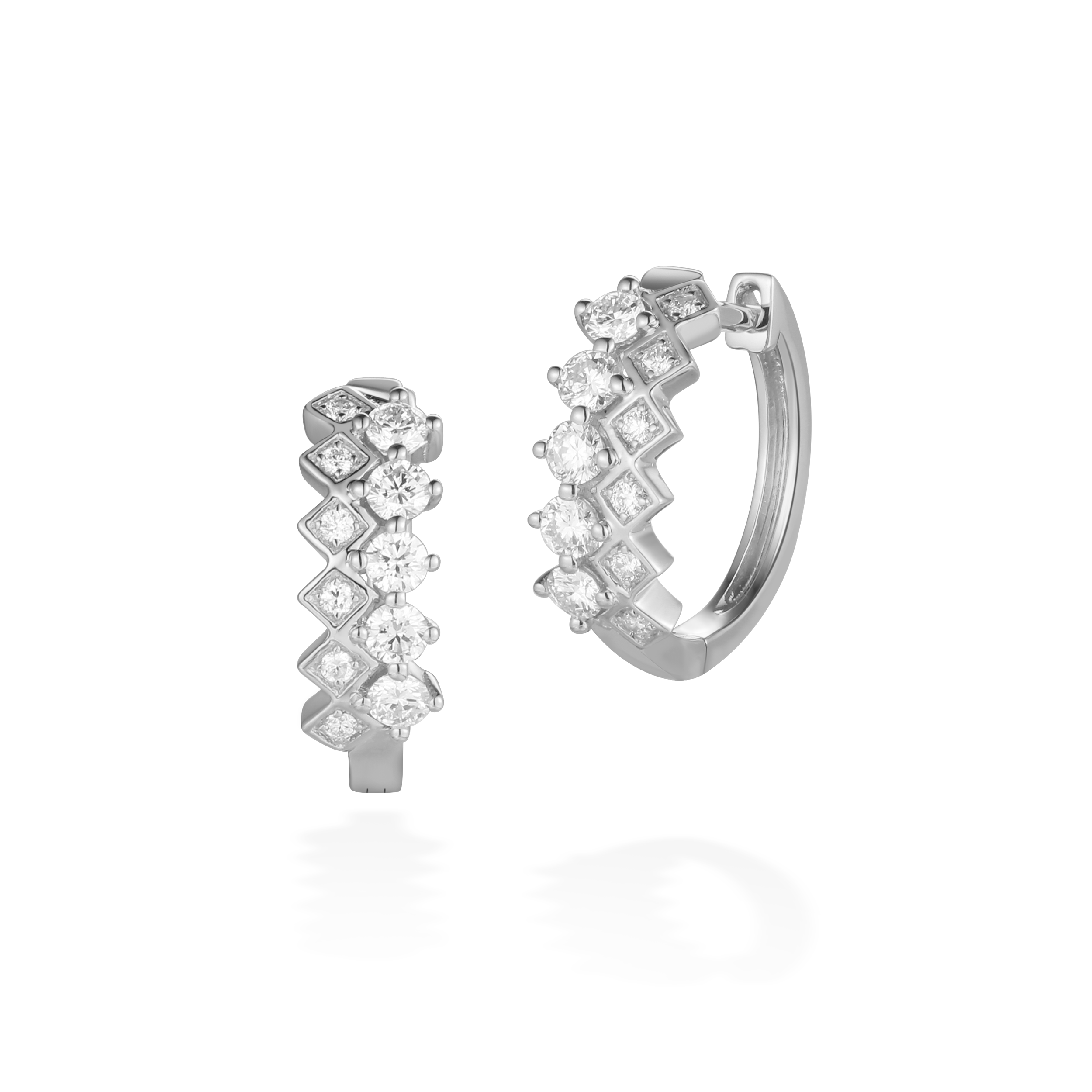 Pattern diamond hoops